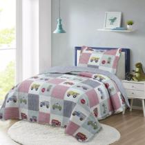 Kit Cobre Leito Colcha Solteiro Infantil Studio Dupla Face