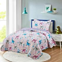 Kit Cobre Leito Colcha Solteiro Infantil Studio Dupla Face