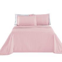 Kit Cobre Leito Colcha Sorento Casal 3 Peças Piquet 100% Algodão Premium - Rosa