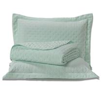 Kit Cobre Leito Colcha Sublime Percal 300 Fios Toque de Pluma Dupla Face com Fronhas CASAL PADRÃO 03 Peças