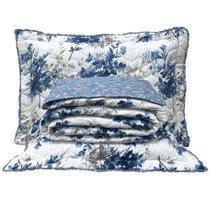 Kit Cobre Leito Colcha Topázio King Dupla Face 3 Peças - Marinho - 100% Poliéster Kit Cobre Leito Colcha Topázio King Dupla Face 3 Peças - Marinho - 100% Poliéster