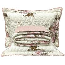 Kit Cobre Leito Colcha Topázio Queen Dupla Face 3 Peças