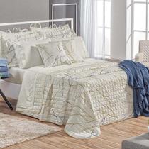 Kit Cobre Leito Colcha Tunes King 3 Peças Estampado 180 Fios - Gallys - 100% Poliéster