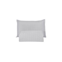 Kit Cobre Leito Colcha Unique Solteiro 2 Peças Matelado Percal 300 Fios - Branco - 100% Poliéster