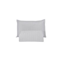 Kit Cobre Leito Colcha Unique Solteiro 2 Peças Matelado Percal 300 Fios - Branco