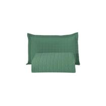 Kit Cobre Leito Colcha Unique Solteiro 2 Peças Matelado Percal 300 Fios - Verde