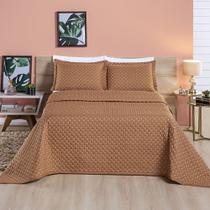 Kit Cobre Leito Colcha Vênus Queen Dupla Face Micropercal 200 Fios Liso 3 Peças - Terracota Kit Cobre Leito Colcha Vênus Queen Dupla Face Micropercal 200 Fios Liso 3 Peças - Terracota