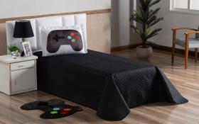 Kit Cobre Leito controle game Solteiro com 2 Peças Kit Cobre Leito controle game Solteiro com 2 Peças