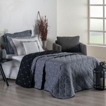 Kit Cobre Leito Dupla Face Bordado Renove - Hipercal 400 Fios