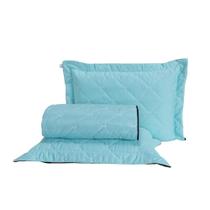 Kit Cobre Leito Dupla Face Casal King 3 Peças Bordado Essence Hipercal 400 Fios 100% Poliéster - Verde Tiffany