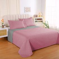 Kit Cobre Leito Dupla Face colcha Poa Queen 3 Peças - AF ENXOVAIS Kit Cobre Leito Dupla Face colcha Poa Queen 3 Peças - AF ENXOVAIS