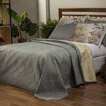 Kit Cobre Leito Dupla Face e Lençol 400 Fios Queen 06 Peças Cinza Kit Cobre Leito Dupla Face e Lençol 400 Fios Queen 06 Peças Cinza