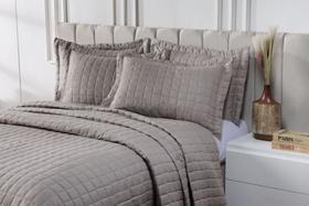 Kit Cobre Leito Dupla Face Micro Percal 300 Fios Casal Com Porta Travesseiro