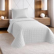 Kit Cobre Leito Dupla Face Micro Percal 400 Fios Solteiro Com Porta Travesseiro