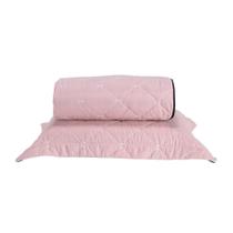 Kit Cobre Leito Dupla Face Solteiro 2 Peças Bordado Essence Hipercal 400 Fios 100% Poliéster - Rosê