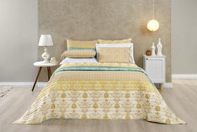 Kit Cobre Leito Floreal Capri Dupla Face Com 3 Peças King