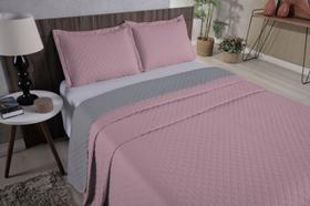 Kit cobre-leito gabriel dupla-face casal 03 peças envio imediato