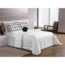 Kit Cobre Leito Grid Super King 6 Peças