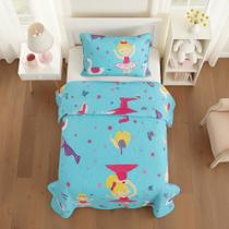 Kit Cobre Leito Infantil Solteiro Boutis com Fronha Estampado