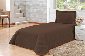 Kit cobre-leito kaique solteiro 02 peças tabaco