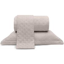 Kit Cobre Leito KazzaVip Queen Microfibra 100% Poliéster Dupla Face Matelassê Bouti Lavato 3 Peças Fendi
