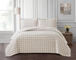 Kit Cobre Leito King 3 Peças Eternity Jacquard Bordado Rozac Toque Suave