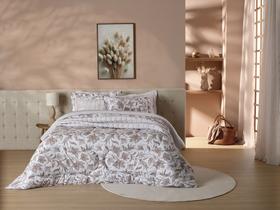Kit cobre leito king dupla face estampado sofisticata premiu