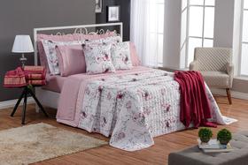 Kit Cobre Leito King Estampado Top Line 180 Fios 3 Peças - Malta