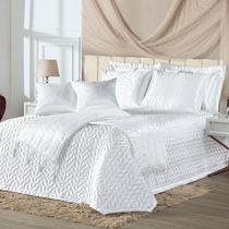 Kit Cobre Leito Lua de Mel Cetim Liso Queen 10 Peças - Branco - 100% Poliéster Kit Cobre Leito Lua de Mel Cetim Liso Queen 10 Peças - Branco - 100% Poliéster