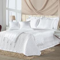 Kit Cobre Leito Lua Mel Cetim Liso Queen 10 Peças - Branco Kit Cobre Leito Lua Mel Cetim Liso Queen 10 Peças - Branco