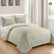 Kit Cobre Leito Luxo Casal Queen 3 Peças Toque Macio e Acabamento Premium