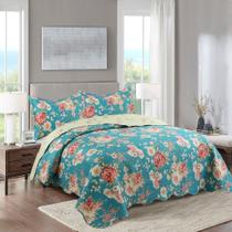 Kit Cobre Leito Luxo Casal Queen 3 Peças Toque Macio e Acabamento Premium