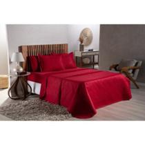 Kit Cobre Leito mais Lençol Casal 4 peças Vermelho-115-104V Kit Cobre Leito mais Lençol Casal 4 peças Vermelho-115-104V