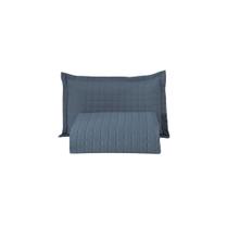 Kit Cobre Leito Matelado Copacabana 2 Peças Solteiro 100% Poliéster Percal 300 Fios - Azul