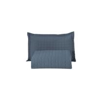 Kit Cobre Leito Matelado Copacabana 2 Peças Solteiro 100% Poliéster Percal 300 Fios - Azul