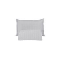 Kit Cobre Leito Matelado Copacabana 2 Peças Solteiro 100% Poliéster Percal 300 Fios - Branco