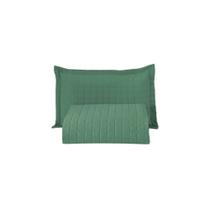 Kit Cobre Leito Matelado Copacabana 2 Peças Solteiro 100% Poliéster Percal 300 Fios - Verde