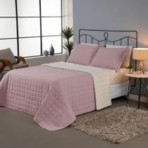 Kit Cobre Leito Matelado Dupla Face Sherpa de Carneiro 3 Peças Casal 80% Algodão / 20% Poliéster Percal 180 Fios Kit Cobre Leito Matelado Dupla Face Sherpa de Carneiro 3 Peças Casal 80% Algodão / 20% Poliéster Percal 180 Fios