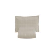 Kit Cobre Leito Matelado Dupla Face Soft 2 Peças Solteiro 100% Poliéster - Areia Kit Cobre Leito Matelado Dupla Face Soft 2 Peças Solteiro 100% Poliéster - Areia