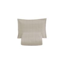 Kit Cobre Leito Matelado Dupla Face Soft 2 Peças Solteiro 100% Poliéster - Areia Kit Cobre Leito Matelado Dupla Face Soft 2 Peças Solteiro 100% Poliéster - Areia