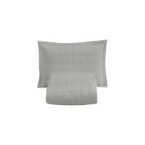 Kit Cobre Leito Matelado Dupla Face Soft 2 Peças Solteiro 100% Poliéster - Cinza Kit Cobre Leito Matelado Dupla Face Soft 2 Peças Solteiro 100% Poliéster - Cinza