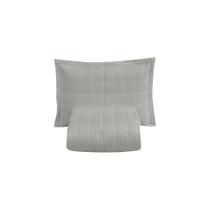 Kit Cobre Leito Matelado Dupla Face Soft 2 Peças Solteiro 100% Poliéster - Cinza Kit Cobre Leito Matelado Dupla Face Soft 2 Peças Solteiro 100% Poliéster - Cinza