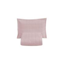 Kit Cobre Leito Matelado Dupla Face Soft 2 Peças Solteiro 100% Poliéster Cor:rosê