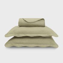Kit Cobre Leito Matelassê 3 Peças Queen Fendy Appel Kit Cobre Leito Matelassê 3 Peças Queen Fendy Appel