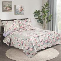 Kit Cobre Leito na Cor Rosa Casal King Size para Cama Box