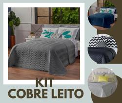 kit cobre leito olivia casal 240cm x 220cm 07 peças para decorar cama no inverno
