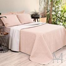 Kit Cobre Leito Pla Queen 3 Peças Sal Rosa Branco