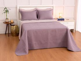 Kit Cobre Leito Plaza Casal 3 peças Rose Lavanda Lavive