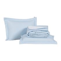 Kit Cobre Leito Premier Casal 3 Peças Hipercal 200 Fios 80% Algodão, 20% Poliéster - Azul Kit Cobre Leito Premier Casal 3 Peças Hipercal 200 Fios 80% Algodão, 20% Poliéster - Azul