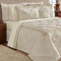 Kit Cobre Leito Queen Alemanha Bege 5 Peças Kit Cobre Leito Queen Alemanha Bege 5 Peças